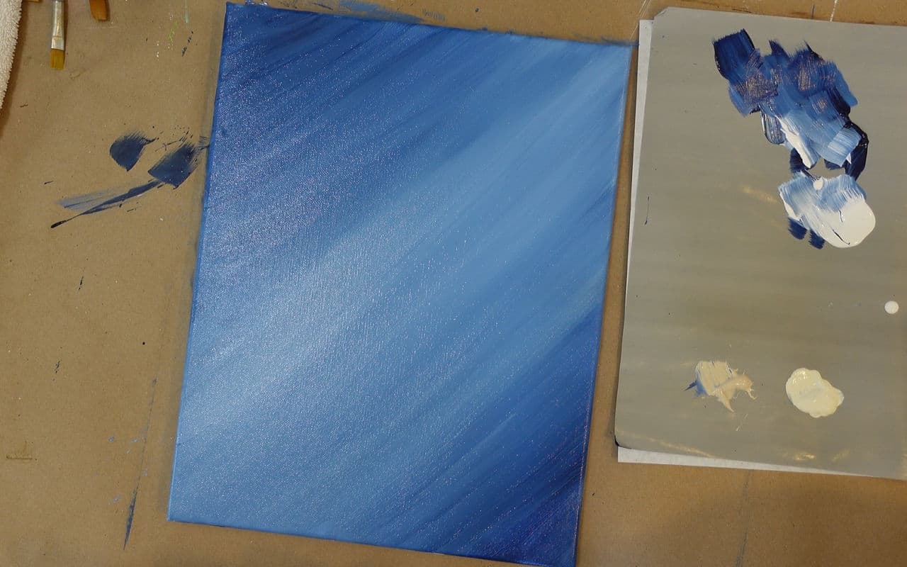 Finished background for Rooster painting