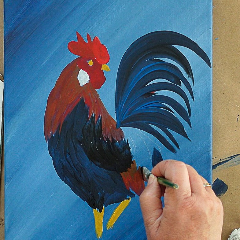 Paint Rooster Wing