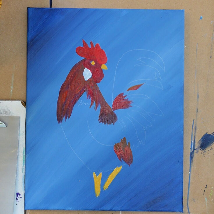 Paint Rooster Comb, Wattle and Legs