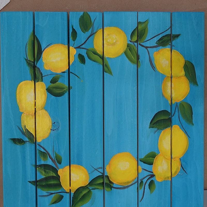 add shadowing around leaves and lemons