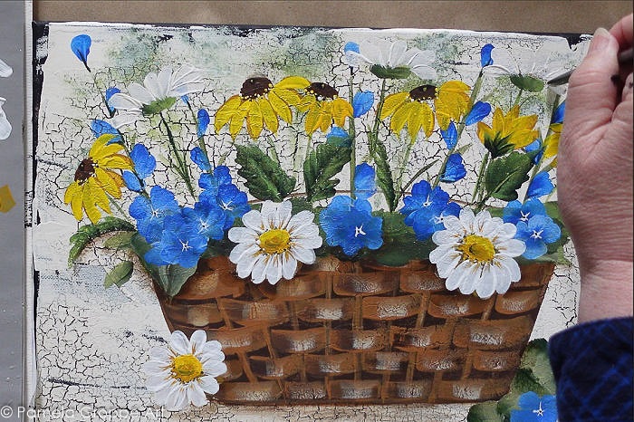 paint side facing daisy petals