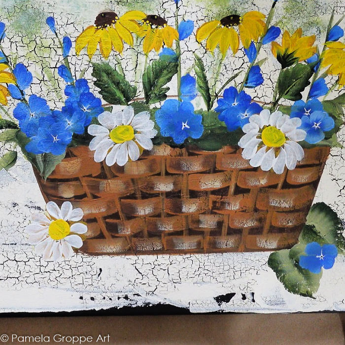 base paint daisy flower centers with Daffodil Yellow