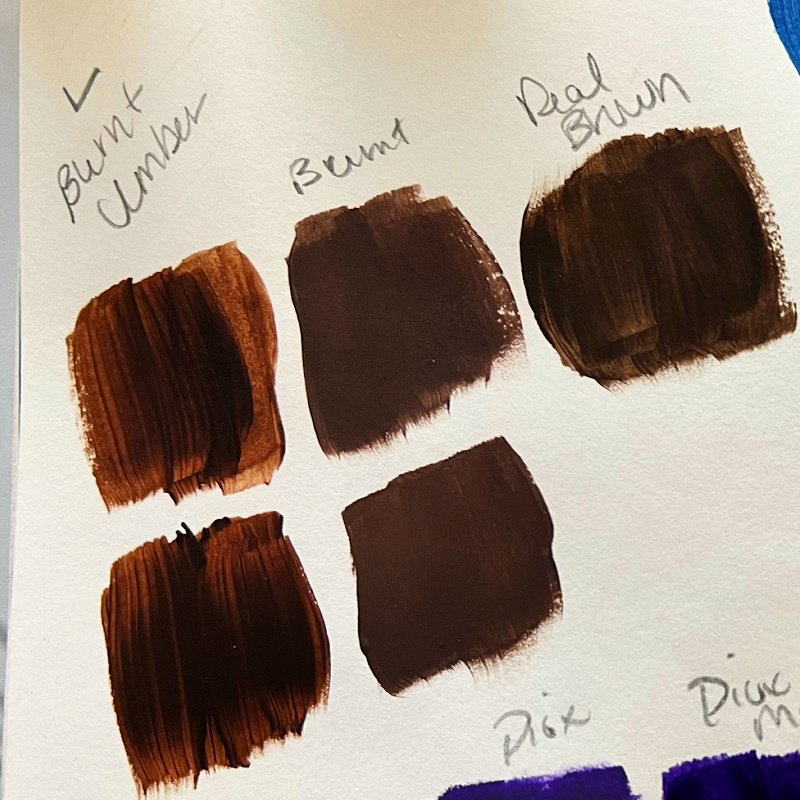 burnt umber acrylic paint