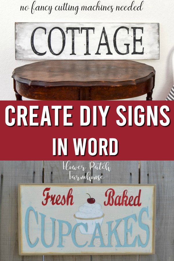 hand painted signs with text overlay, Create DIY Signs in Microsoft Word