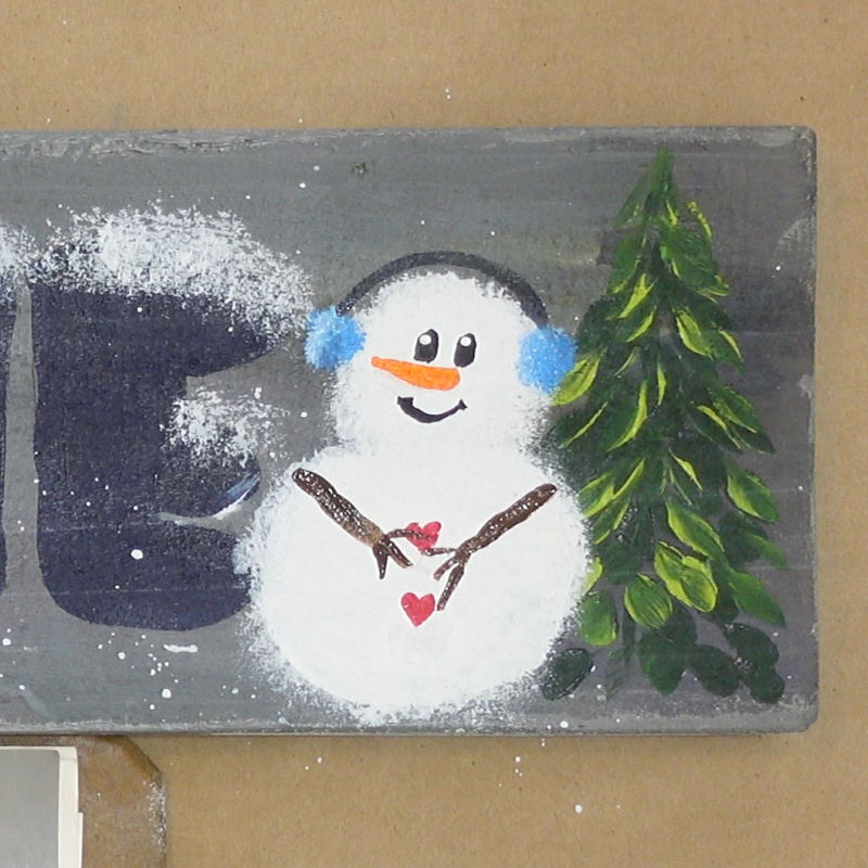 using brown paint paint on stick looking arms