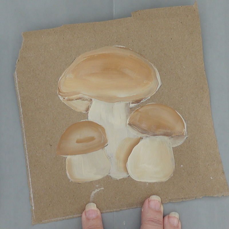 simple easy mushrooms to paint